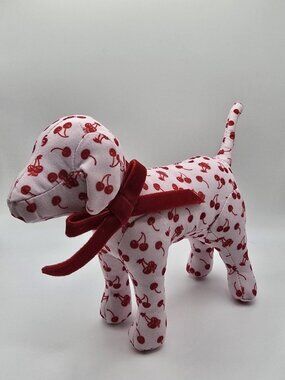 Victoria’s Secret PINK Cherry Print Plush Dog 2026 Limited Collectible Decor